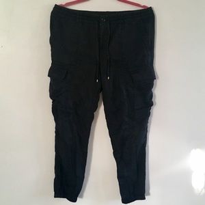 Petite black cargo pants